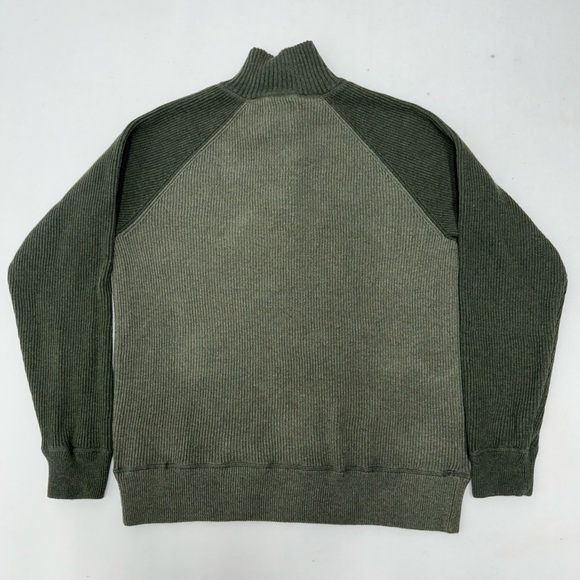 Polo Jeans Company Men’s L Sweater 1/4 Zip Pullover Olive Green - Picture 2 of 9